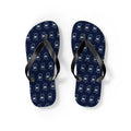 Mississippi Mission flag map flip flops by Weak Things view 2
