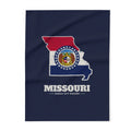 Missouri Kansas City Mission flag map fleece blanket by Weak Things
