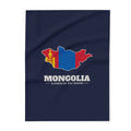 Mongolia Ulaanbaatar West Mission flag map fleece blanket by Weak Things