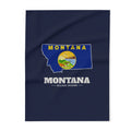 Montana Billings Mission flag map fleece blanket by Weak Things