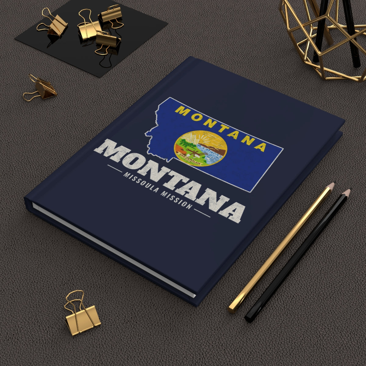 Montana Missoula Mission flag map journal by Weak Things view 2