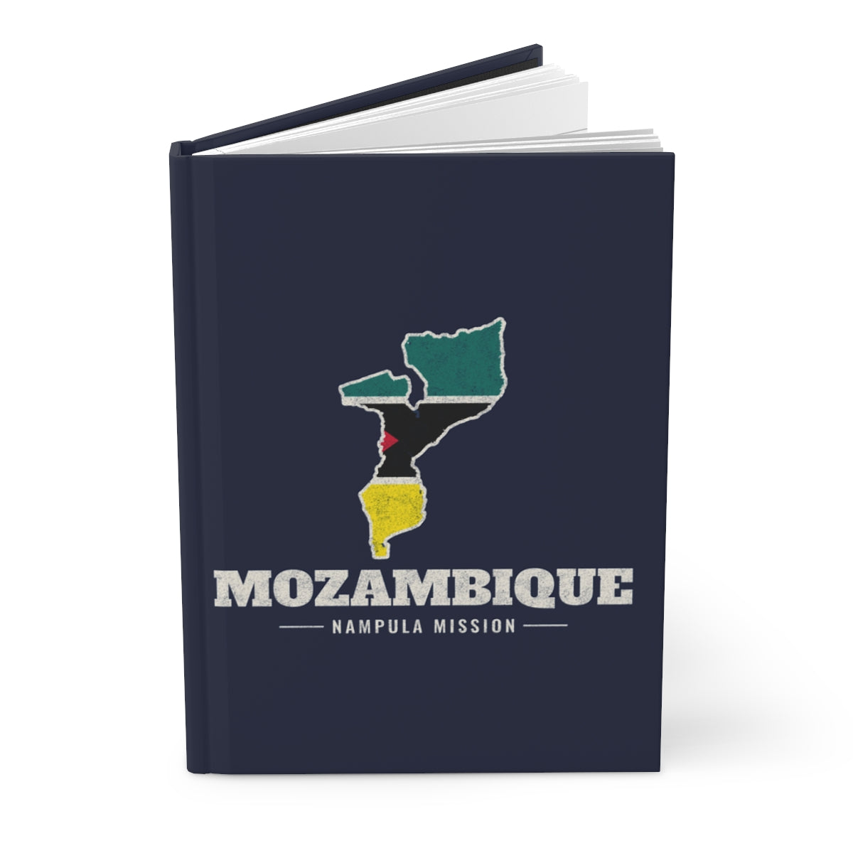 Mozambique Nampula Mission flag map journal by Weak Things view 3