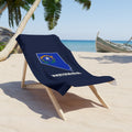 Nevada Las Vegas West Mission flag map beach towel by Weak Things