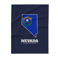 Nevada Las Vegas West Mission flag map fleece blanket by Weak Things
