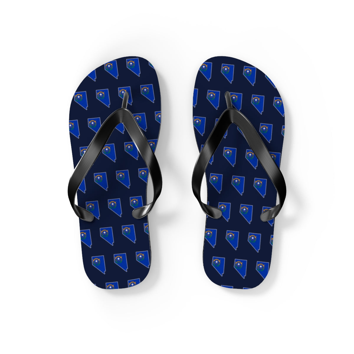 Nevada Mission flag map flip flops by Weak Things view 2