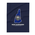 New Hampshire Manchester Mission flag map fleece blanket by Weak Things
