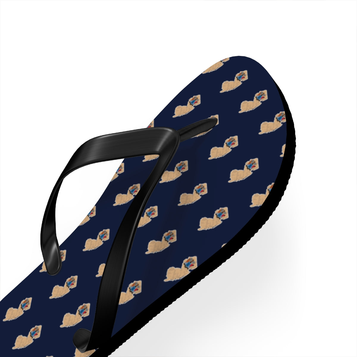 New Jersey Mission flag map flip flops by Weak Things view 3