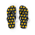 New Mexico Mission flag map flip flops by Weak Things view 2