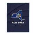 New York Syracuse Mission flag map fleece blanket by Weak Things