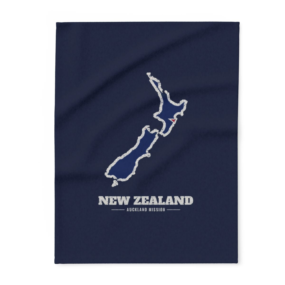 New Zealand Auckland Mission flag map fleece blanket by Weak Things