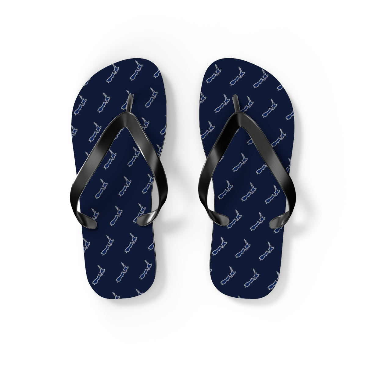 New Zealand Mission flag map flip flops by Weak Things view 2