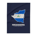 Nicaragua Managua South Mission flag map fleece blanket by Weak Things