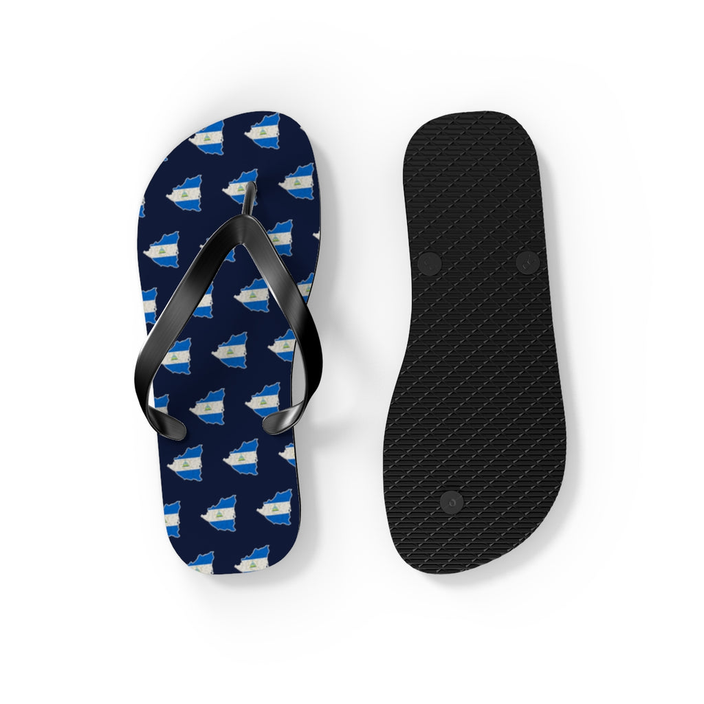 Nicaragua Mission flag map flip flops by Weak Things view 4