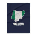 Nigeria Lagos Mission flag map fleece blanket by Weak Things