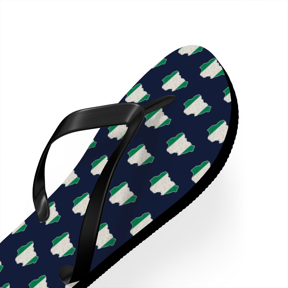 Nigeria Mission flag map flip flops by Weak Things view 3