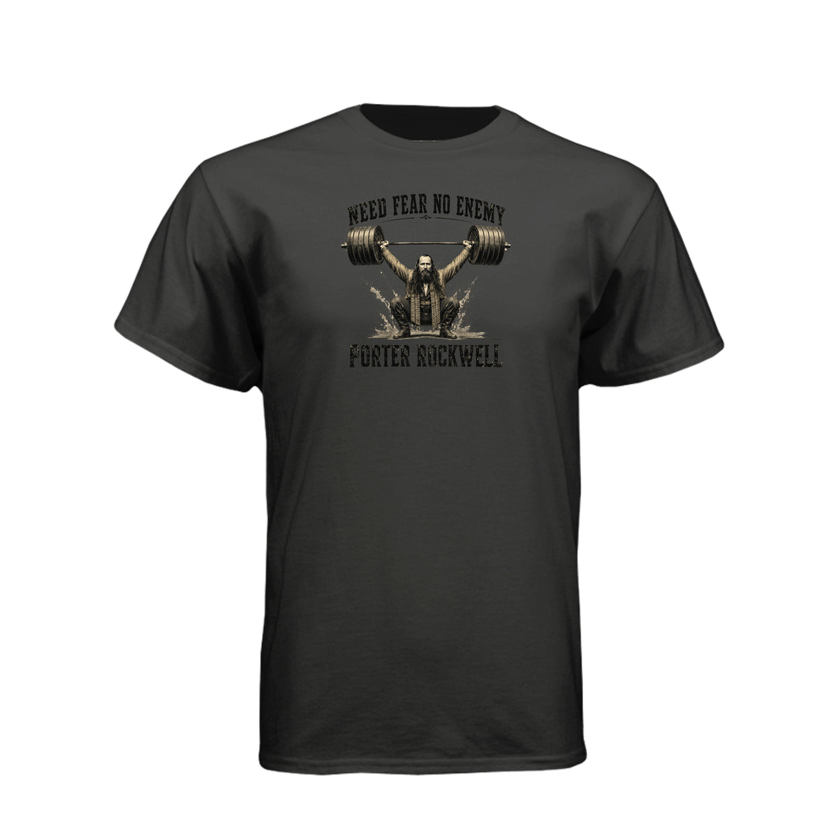Porter Rockwell Need Fear No Enemy LDS t-shirt featuring Church history figure and courage message - product view 4