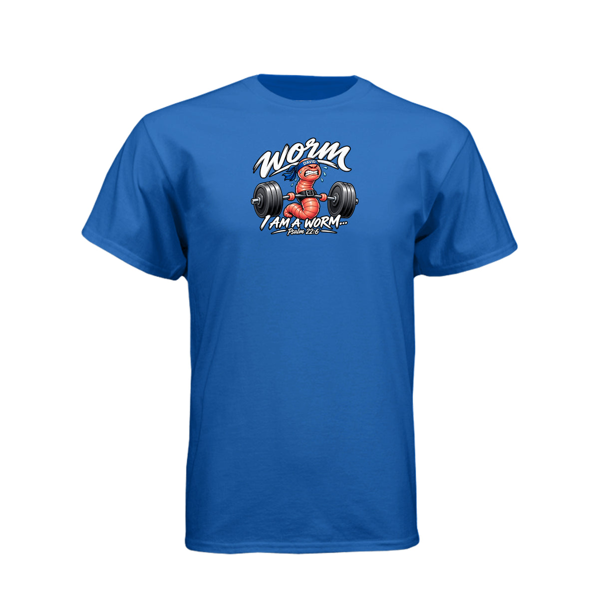 David I Am Not A Worm LDS t-shirt featuring biblical psalm about identity and worth in God - product view 9