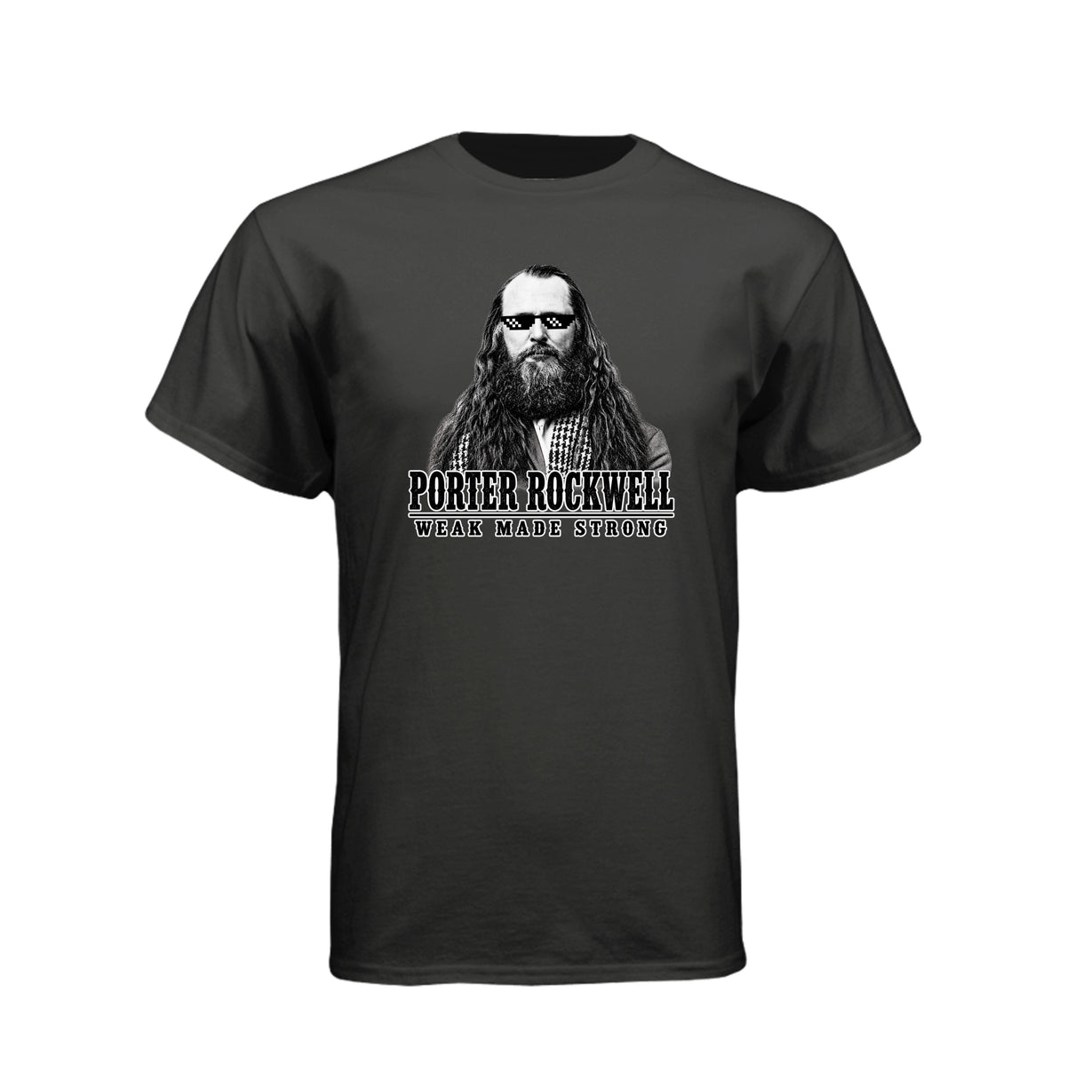 Porter Rockwell Weak Made Strong LDS t-shirt featuring Church history and Ether 12:27 message - product view 2