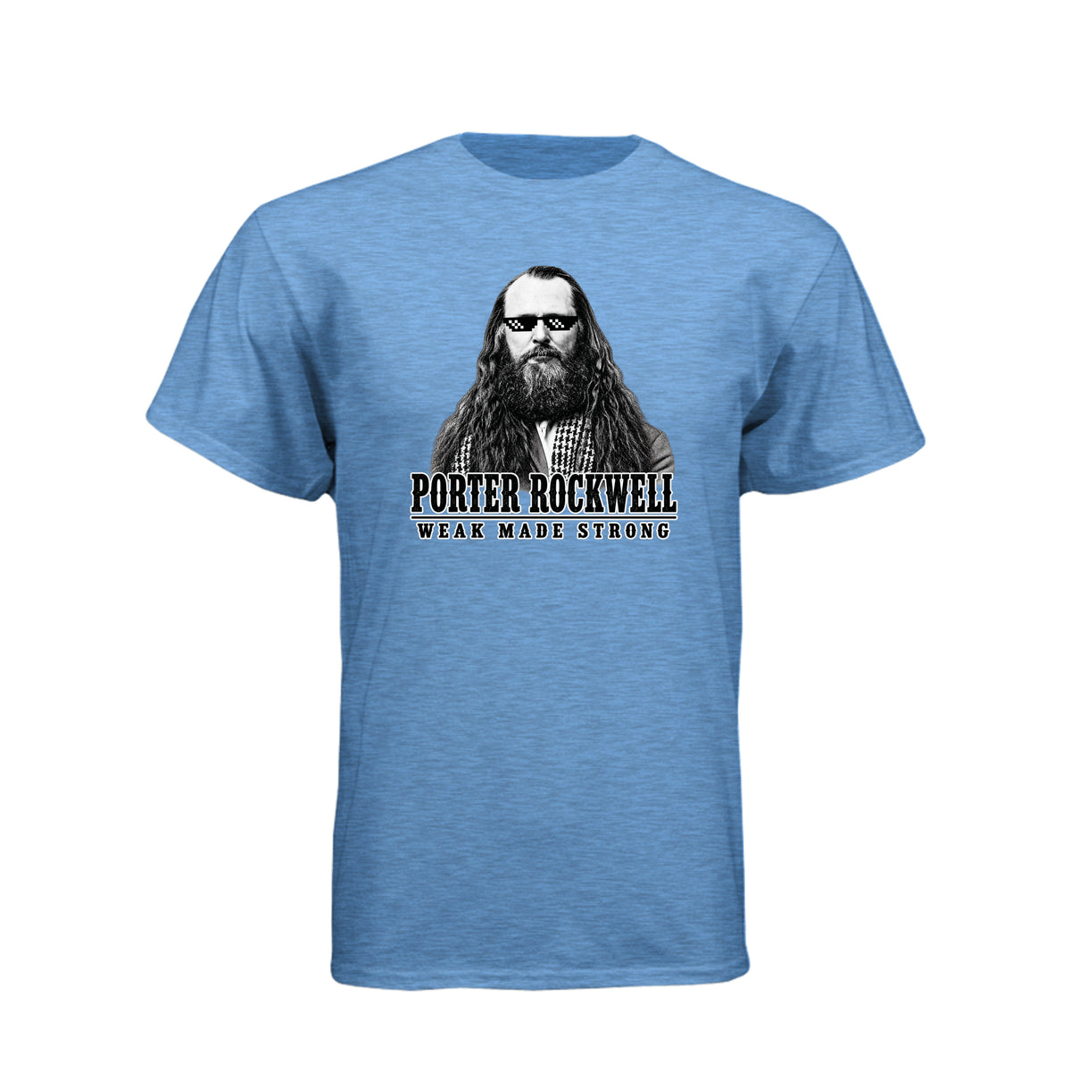 Porter Rockwell Weak Made Strong LDS t-shirt featuring Church history and Ether 12:27 message - product view 3
