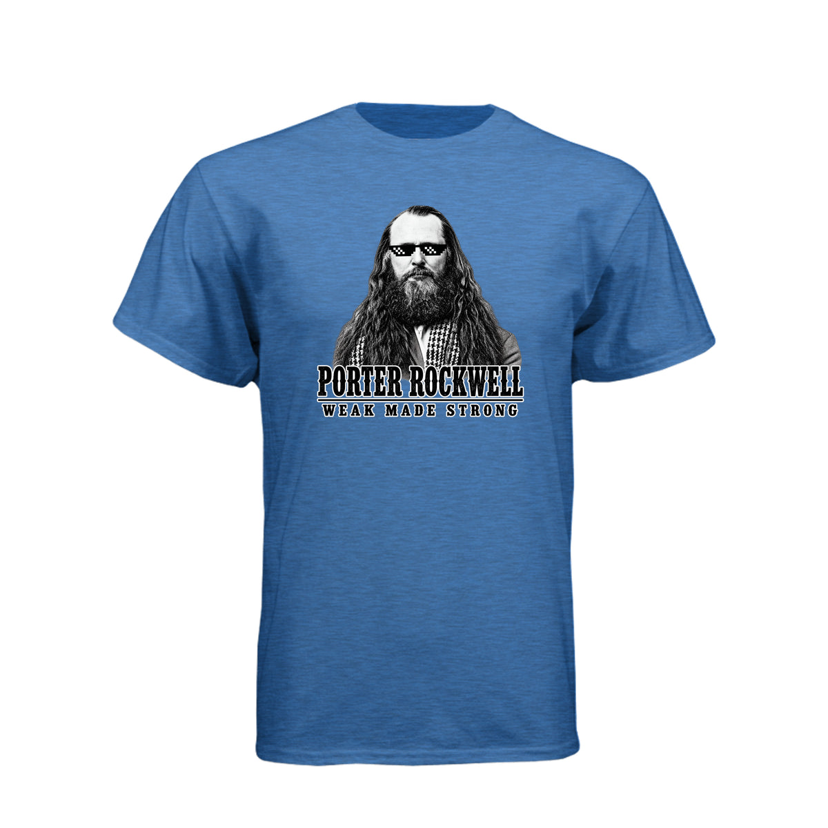 Porter Rockwell Weak Made Strong LDS t-shirt featuring Church history and Ether 12:27 message - product view 4