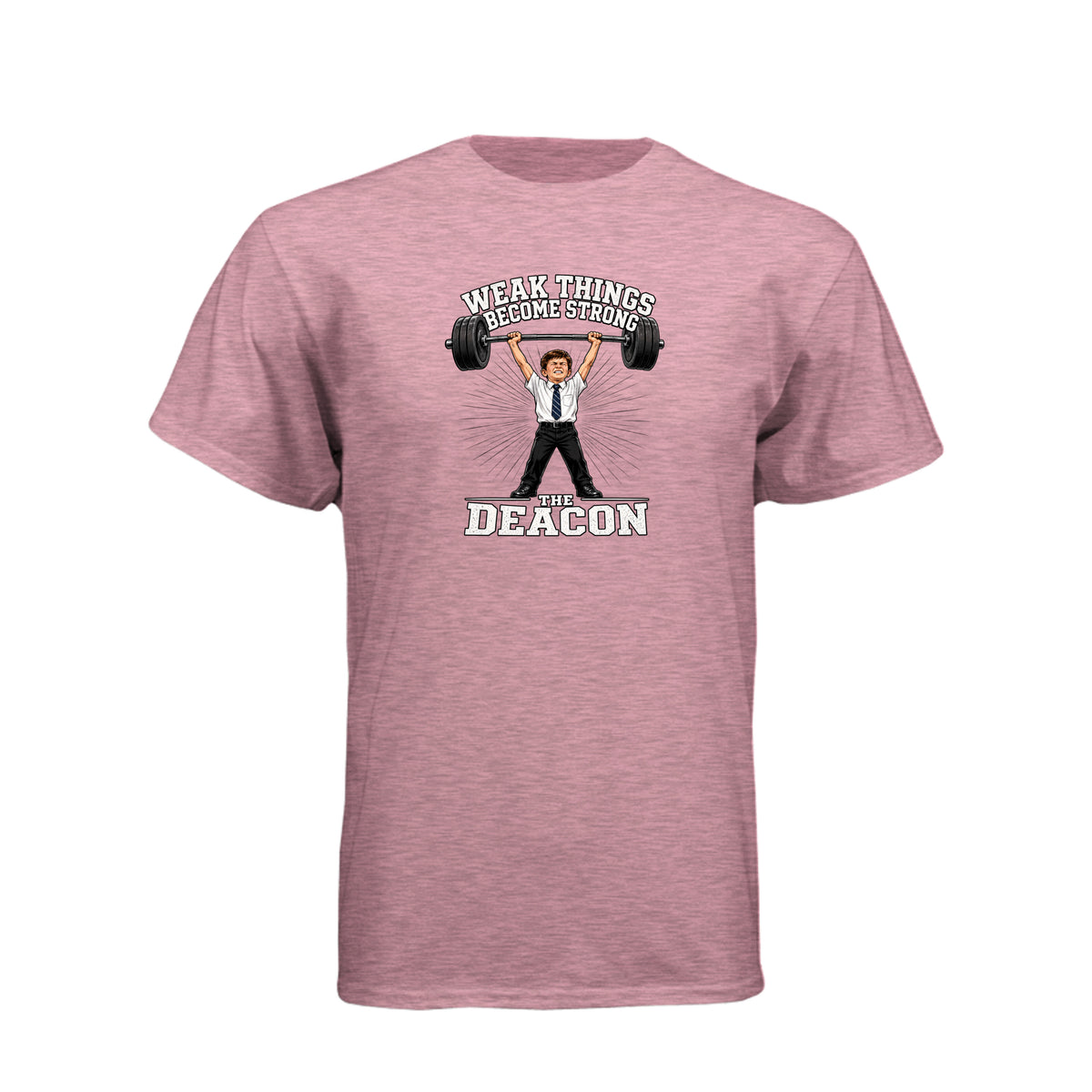 Deacon Weak Thing Becomes Strong LDS t-shirt featuring Ether 12:27 scripture and priesthood theme - product view 12