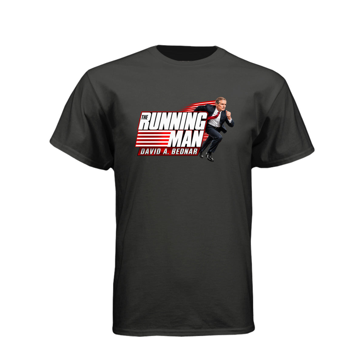 Elder David A. Bednar The Running Man LDS t-shirt featuring apostle and endurance in faith message