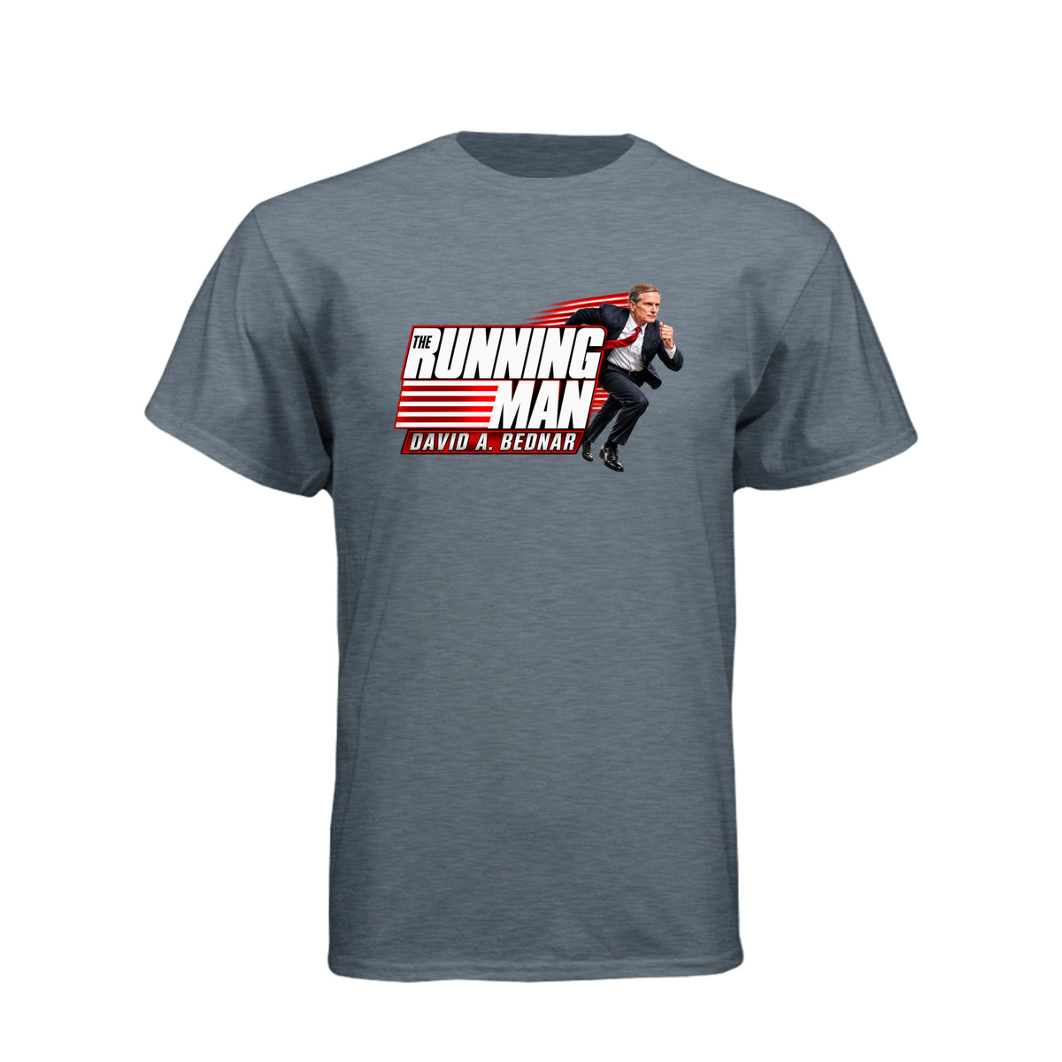 Elder David A. Bednar The Running Man LDS t-shirt featuring apostle and endurance in faith message - product view 6