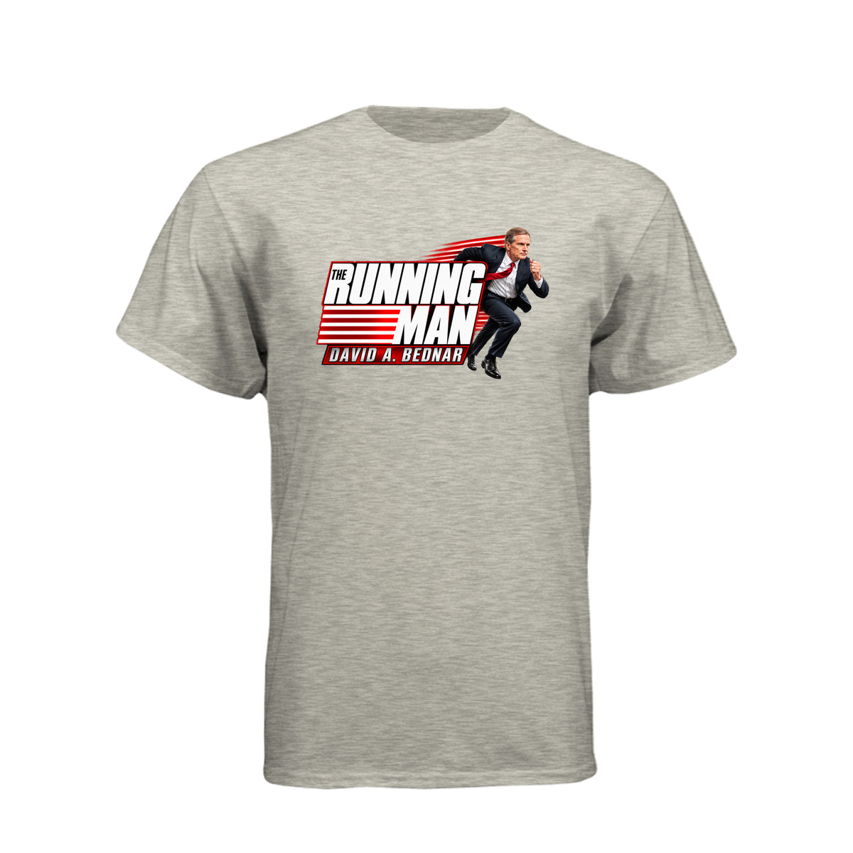 Elder David A. Bednar The Running Man LDS t-shirt featuring apostle and endurance in faith message - product view 7