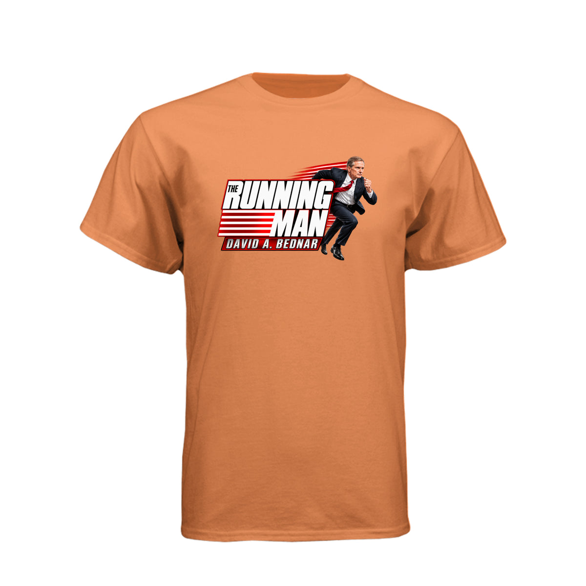 Elder David A. Bednar The Running Man LDS t-shirt featuring apostle and endurance in faith message - product view 10