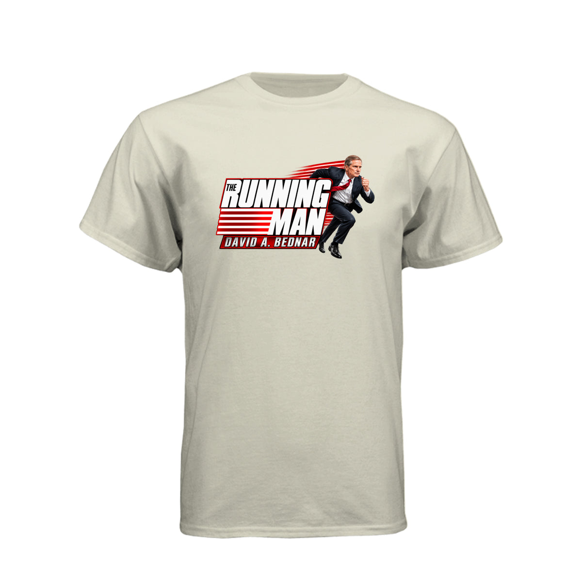 Elder David A. Bednar The Running Man LDS t-shirt featuring apostle and endurance in faith message - product view 12