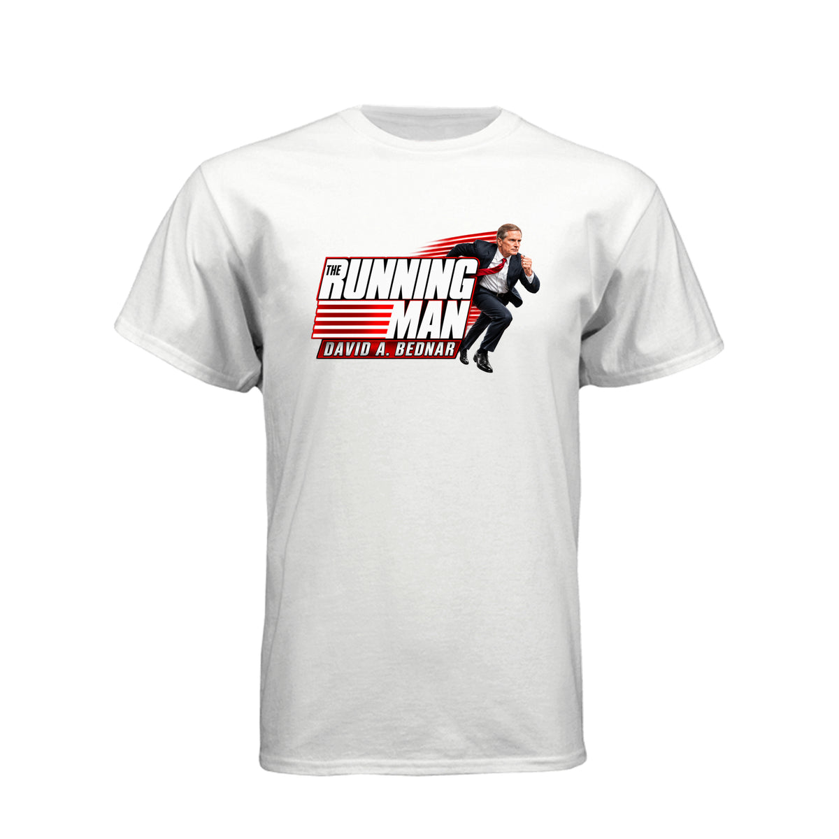 Elder David A. Bednar The Running Man LDS t-shirt featuring apostle and endurance in faith message - product view 15