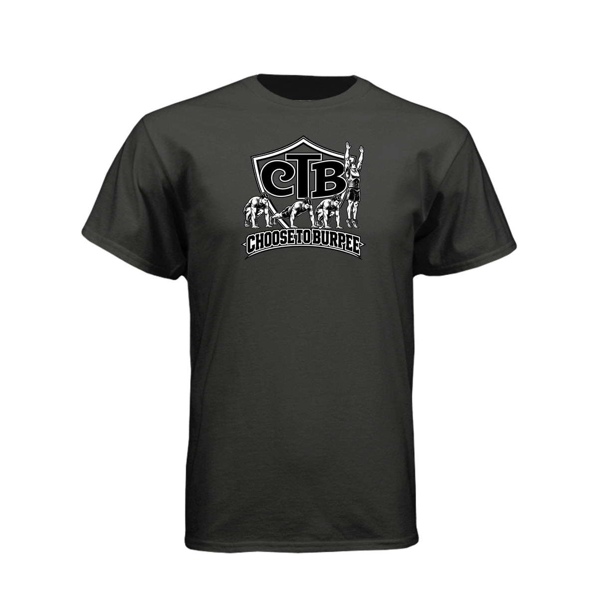 Choose To Burpee LDS fitness humor t-shirt combining faith and fitness motivation - product view 2