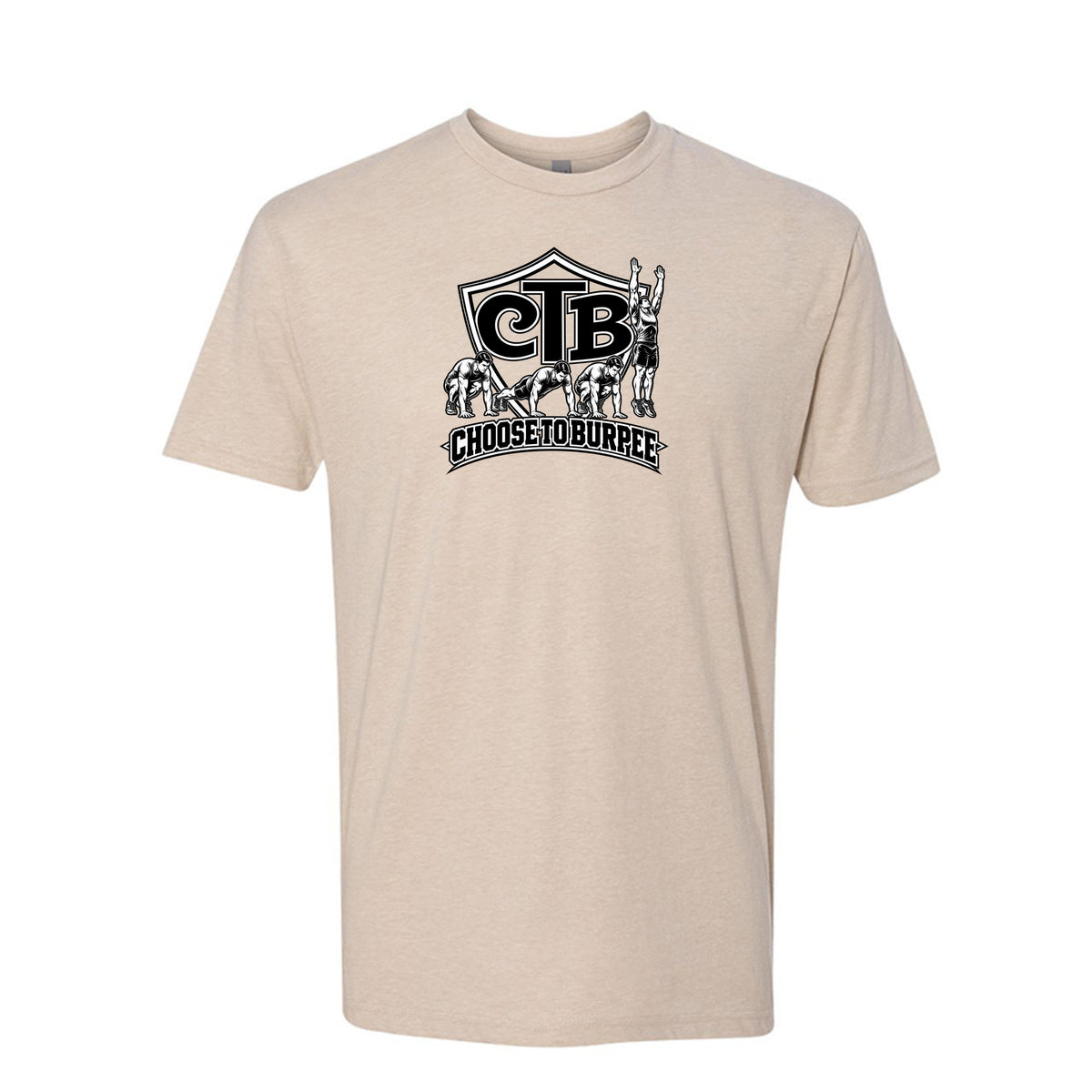 Choose To Burpee LDS fitness humor t-shirt combining faith and fitness motivation - product view 4