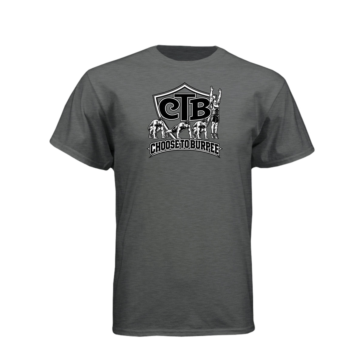 Choose To Burpee LDS fitness humor t-shirt combining faith and fitness motivation - product view 5