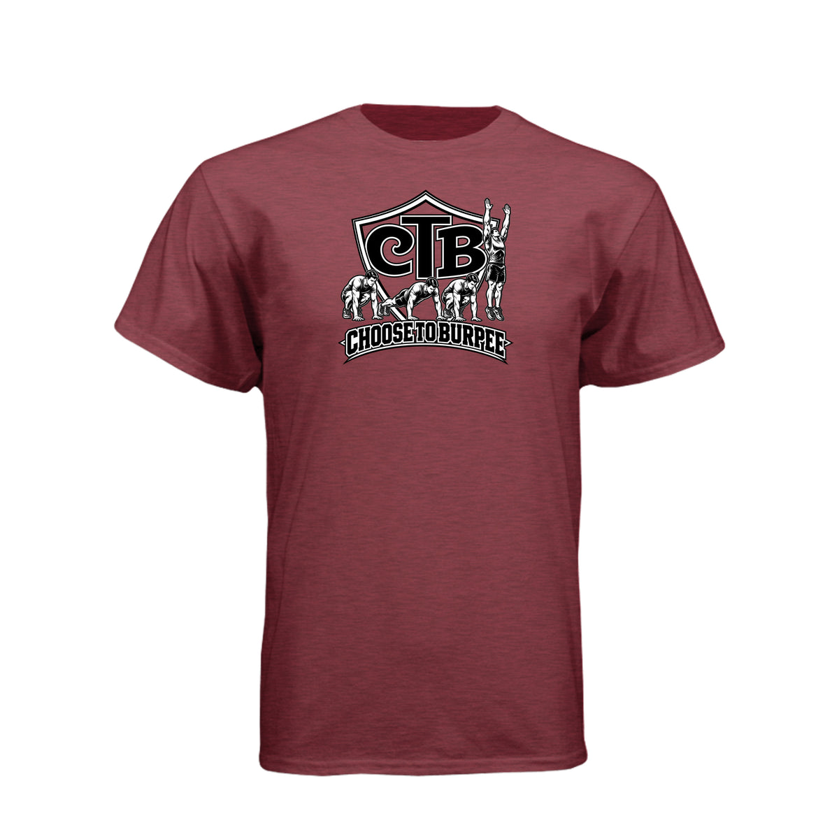 Choose To Burpee LDS fitness humor t-shirt combining faith and fitness motivation - product view 6