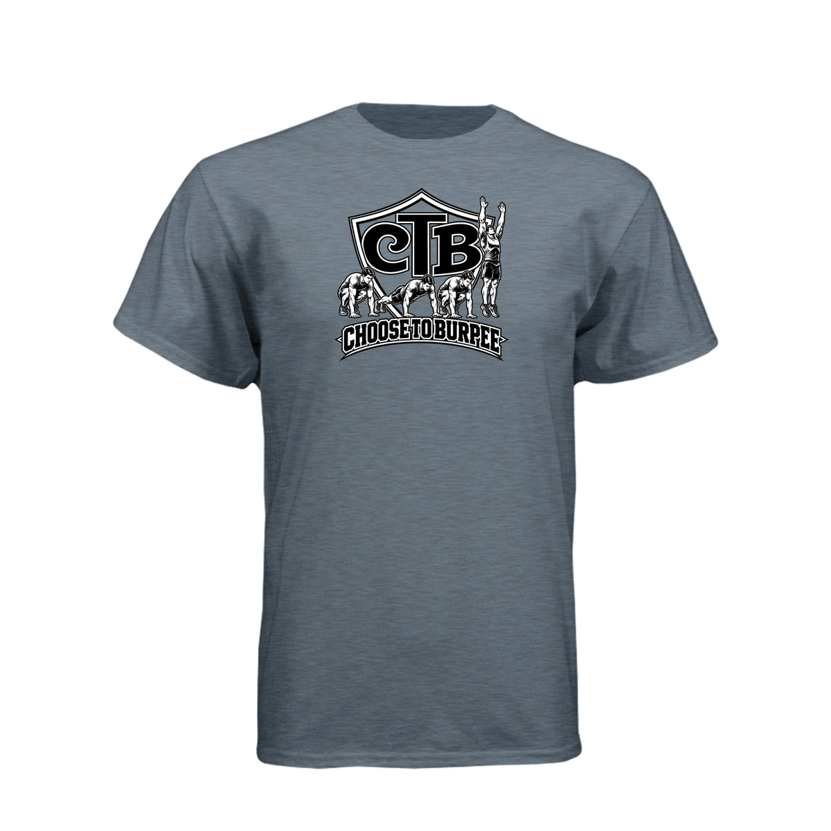 Choose To Burpee LDS fitness humor t-shirt combining faith and fitness motivation - product view 7
