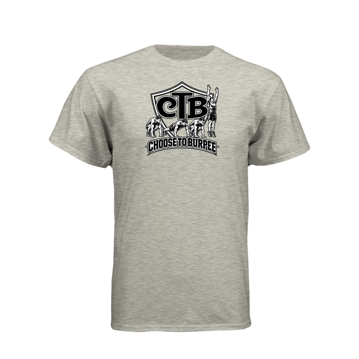 Choose To Burpee LDS fitness humor t-shirt combining faith and fitness motivation - product view 8