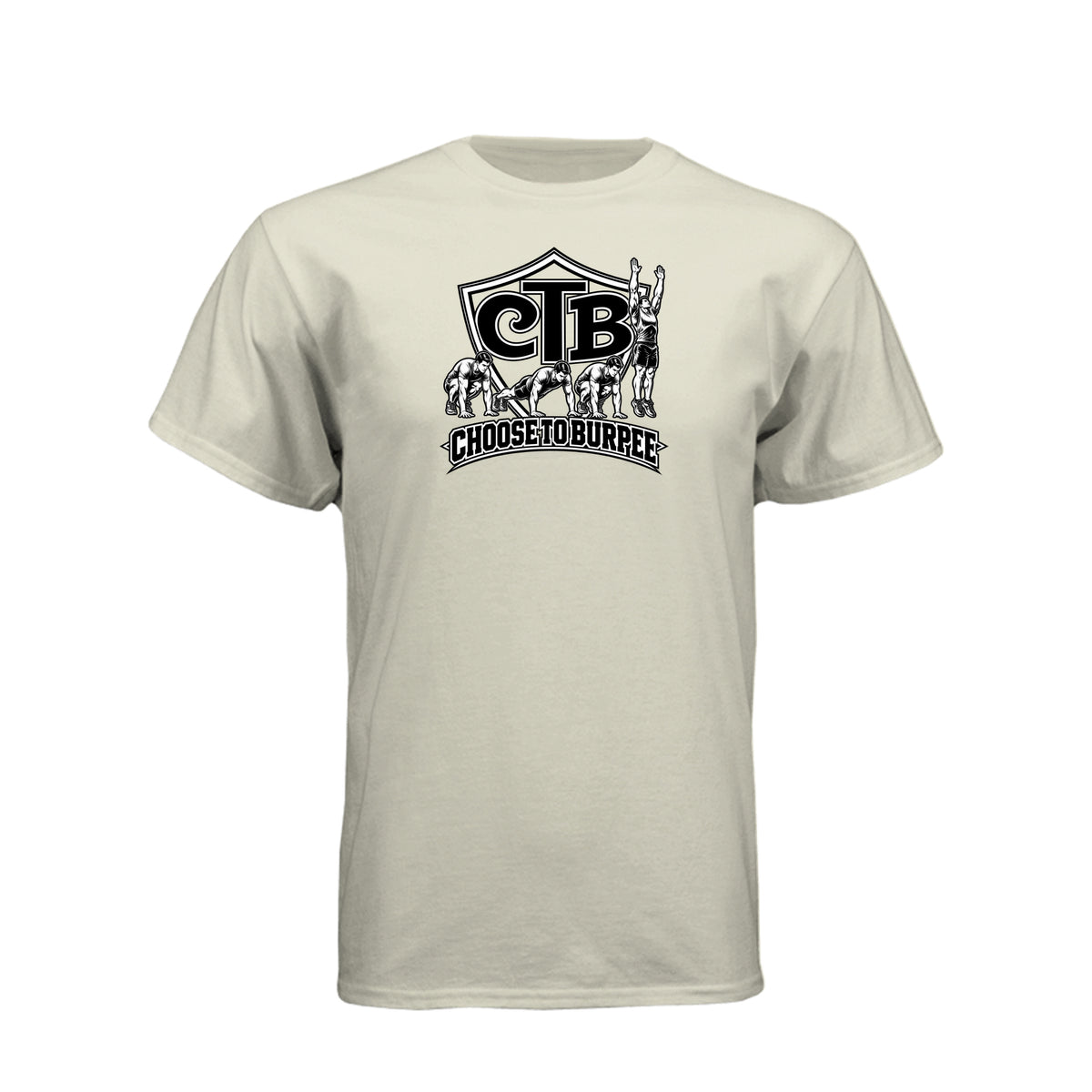 Choose To Burpee LDS fitness humor t-shirt combining faith and fitness motivation - product view 12