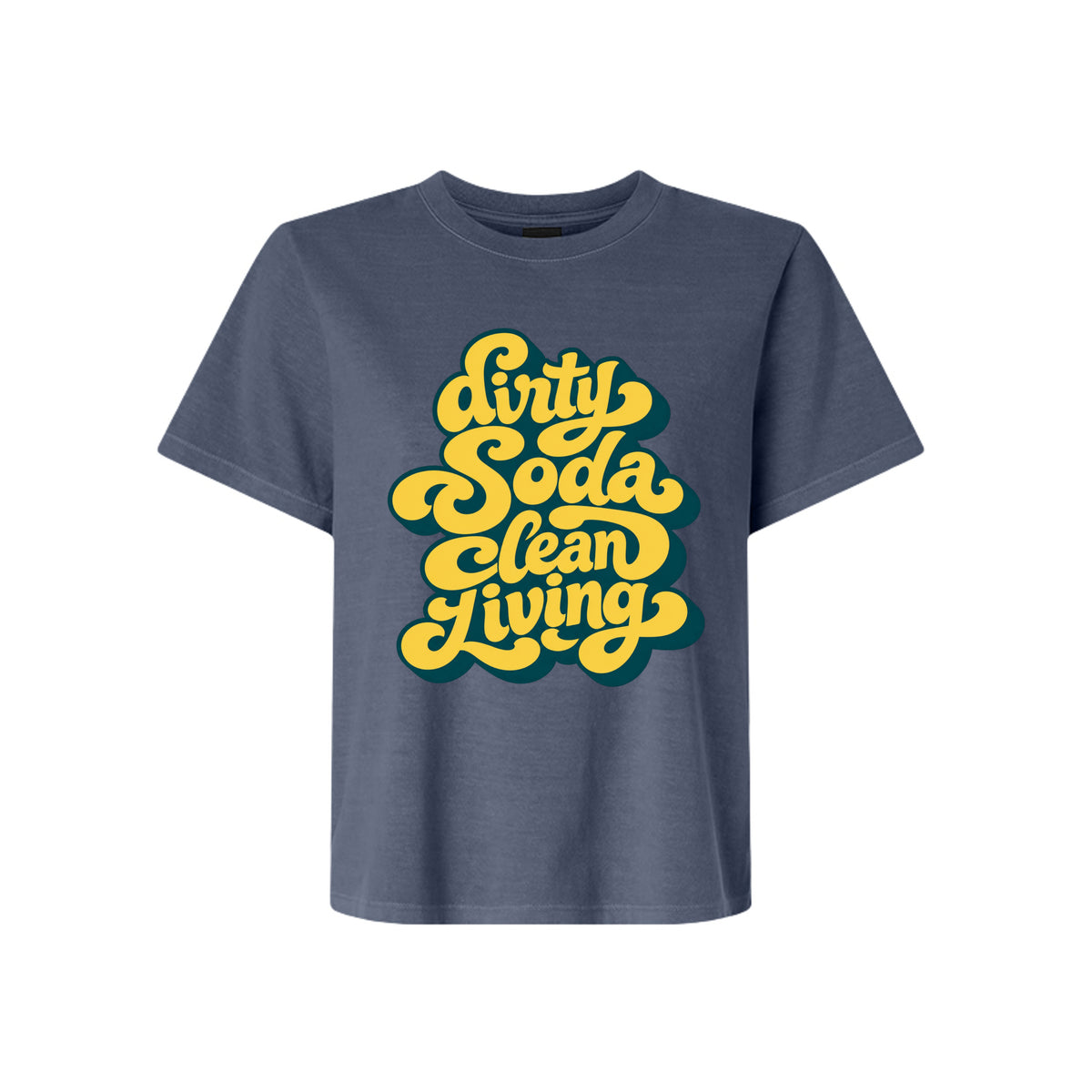 Dirty Soda Clean Living LDS humor t-shirt featuring Utah soda culture and clean living faith message - product view 4
