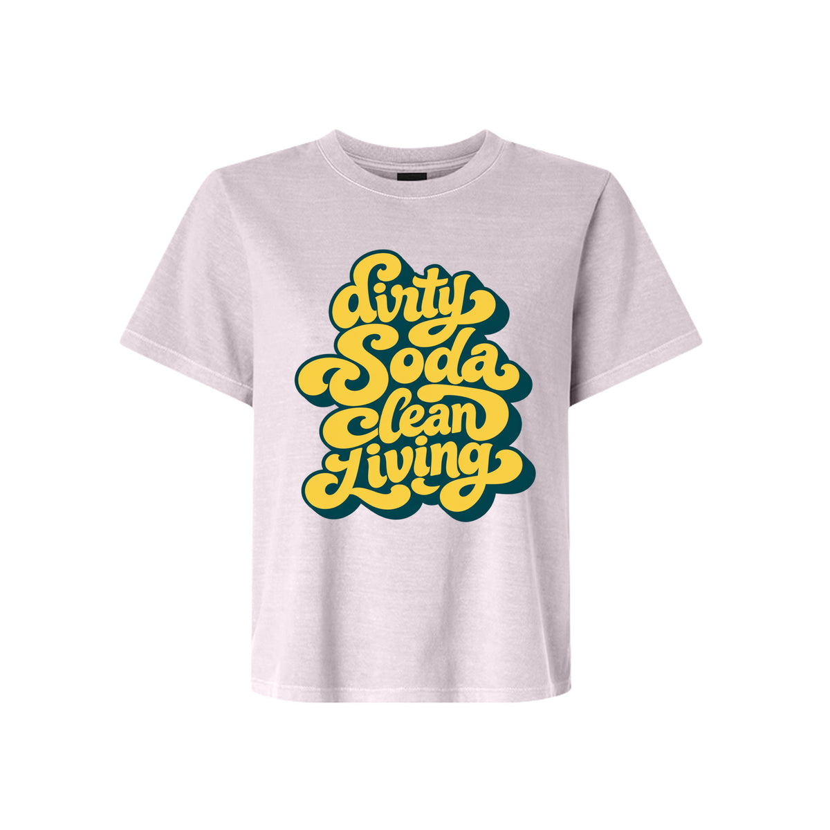 Dirty Soda Clean Living LDS humor t-shirt featuring Utah soda culture and clean living faith message - product view 6