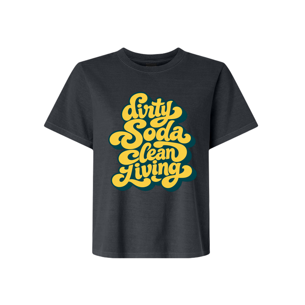 Dirty Soda Clean Living LDS humor t-shirt featuring Utah soda culture and clean living faith message - product view 8