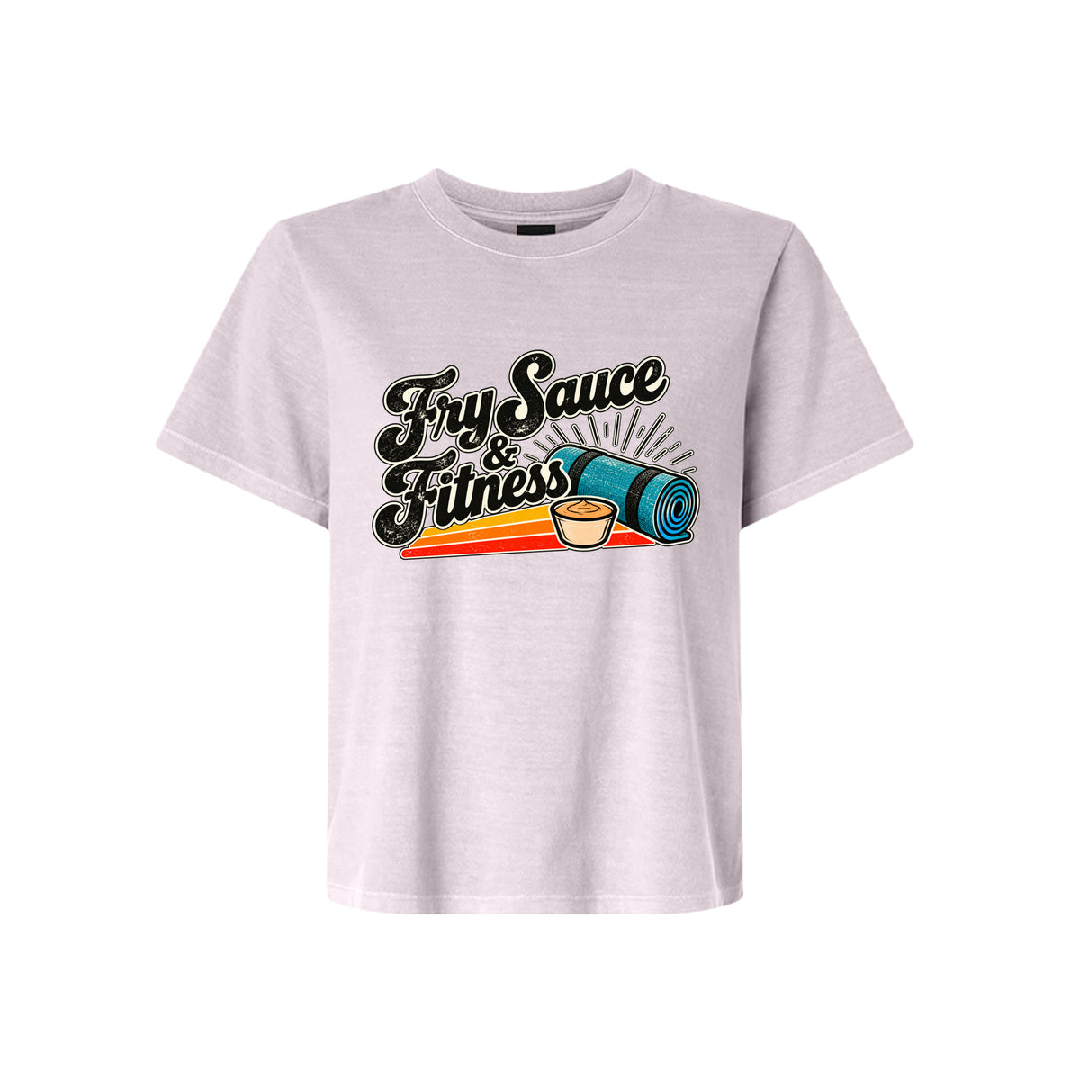 Fry Sauce and Fitness LDS humor t-shirt combining Utah culture and fitness motivation with faith - product view 8