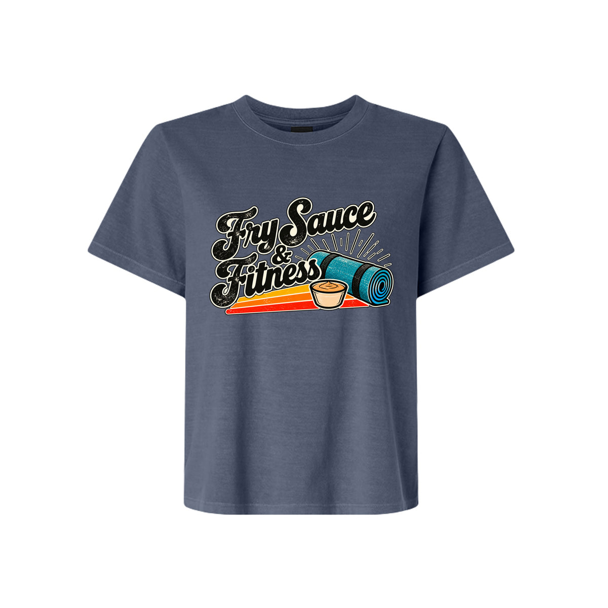 Fry Sauce and Fitness LDS humor t-shirt combining Utah culture and fitness motivation with faith - product view 10