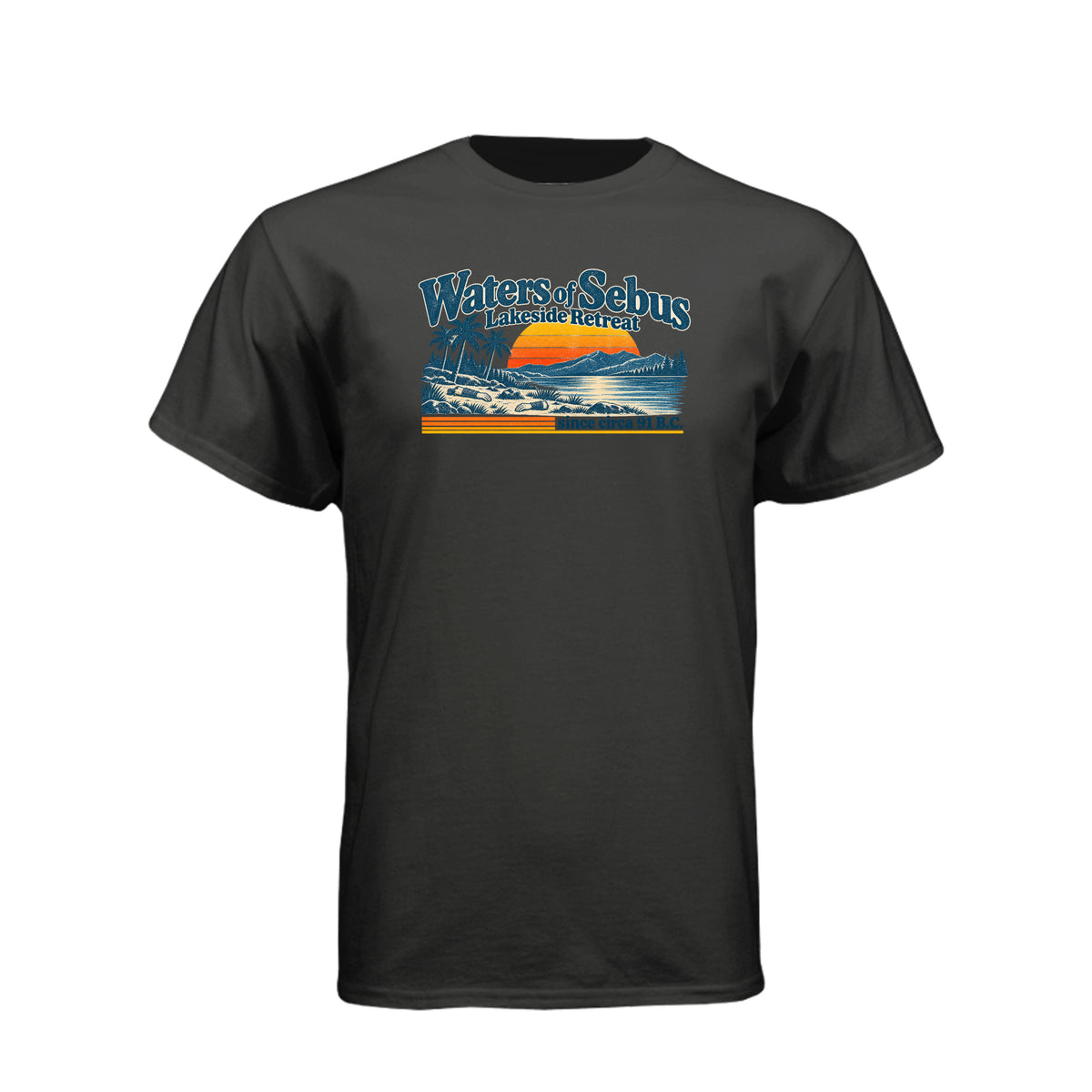 Ammon Waters of Sebus Book of Mormon t-shirt design featuring the story of Ammon protecting the king's sheep - product view 3