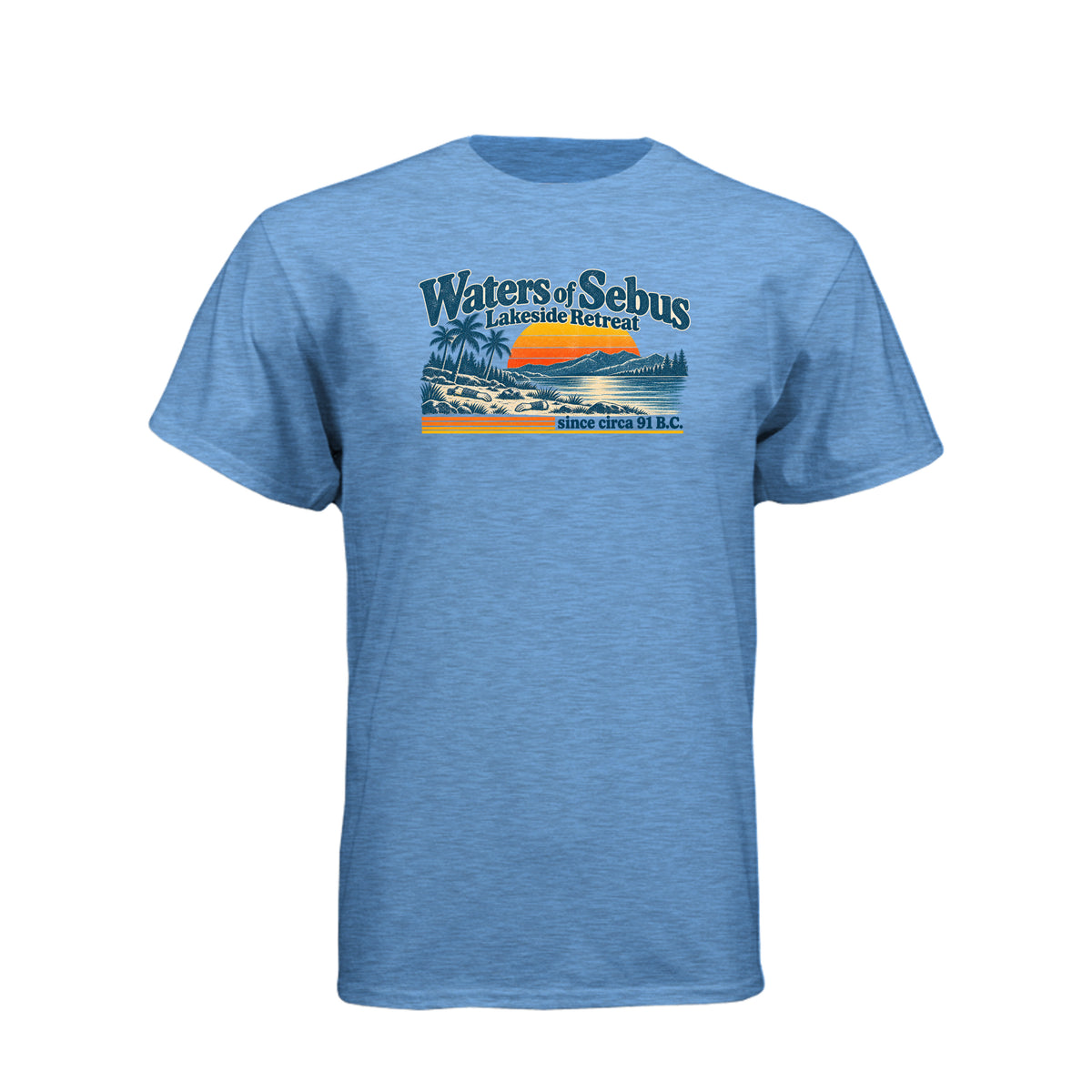 Ammon Waters of Sebus Book of Mormon t-shirt design featuring the story of Ammon protecting the king's sheep - product view 4