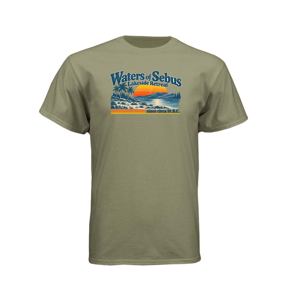 Ammon Waters of Sebus Book of Mormon t-shirt design featuring the story of Ammon protecting the king's sheep - product view 7