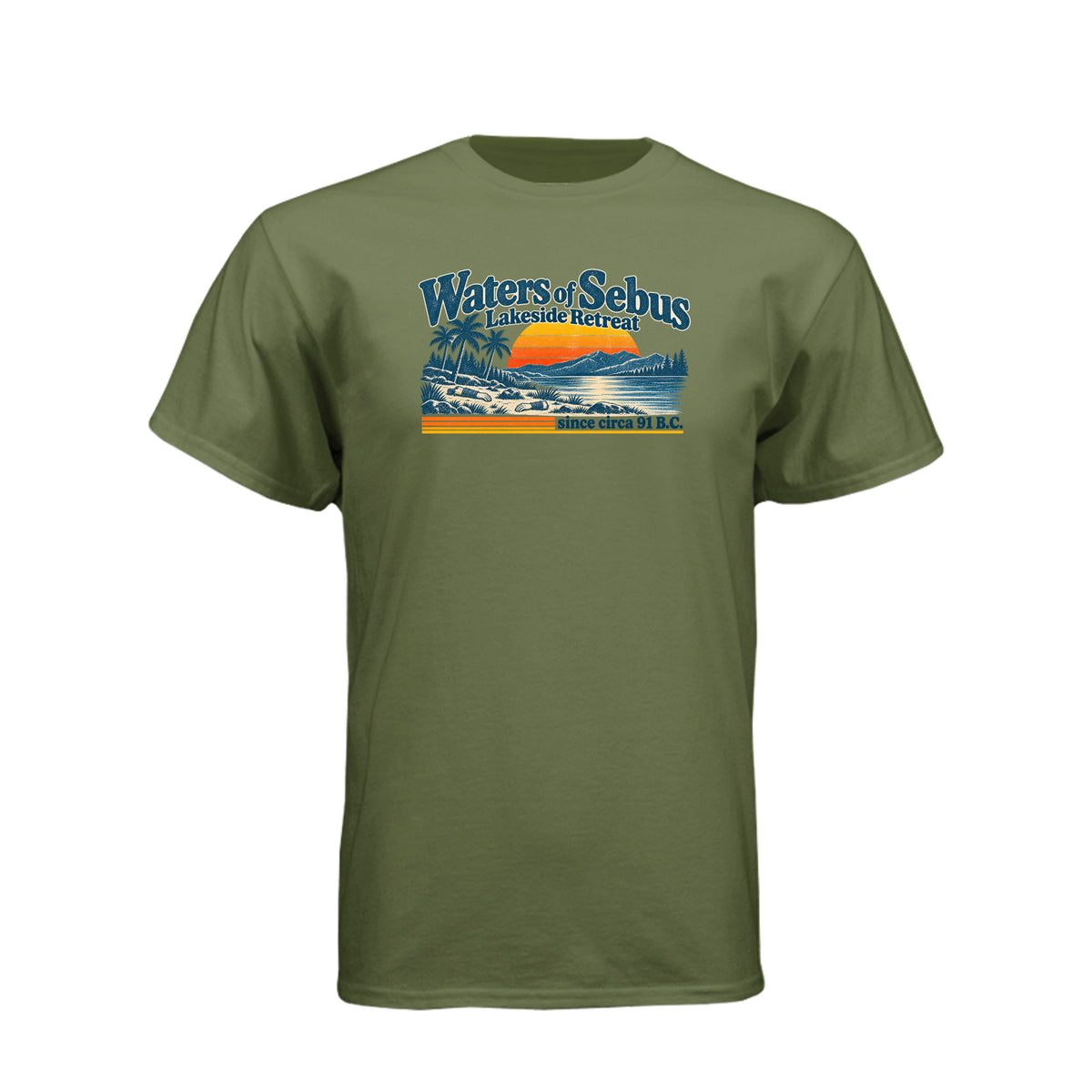 Ammon Waters of Sebus Book of Mormon t-shirt design featuring the story of Ammon protecting the king's sheep - product view 8