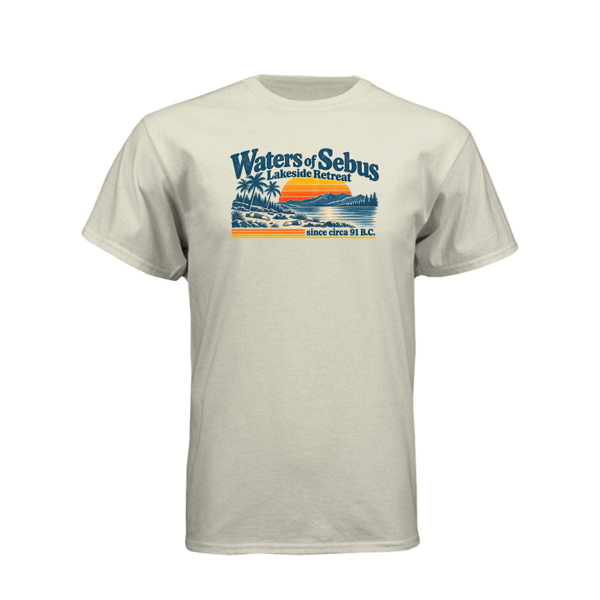 Ammon Waters of Sebus Book of Mormon t-shirt design featuring the story of Ammon protecting the king's sheep - product view 11