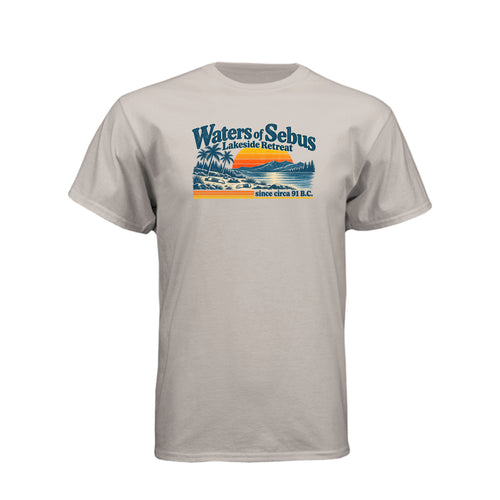 Ammon Waters of Sebus Book of Mormon t-shirt design featuring the story of Ammon protecting the king's sheep - product view 2