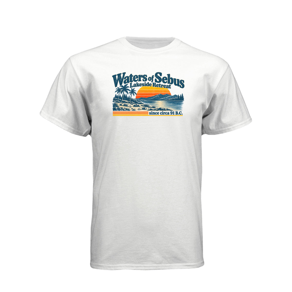 Ammon Waters of Sebus Book of Mormon t-shirt design featuring the story of Ammon protecting the king's sheep - product view 14
